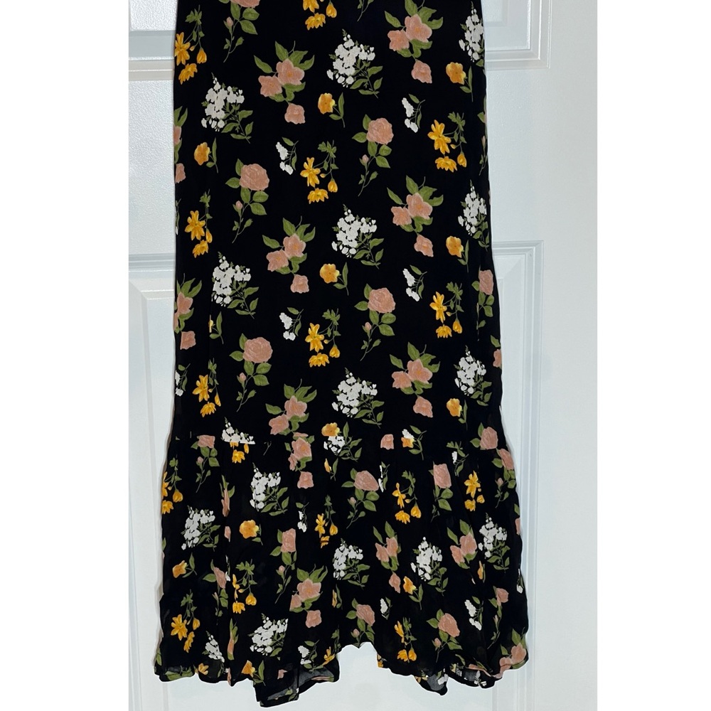 Reformation Floral Midi Dress Floral Print Tie Shoulder Sz 2 - Picture 8 of 16